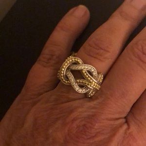 Lagos two tone Large Newport size 7 Ring